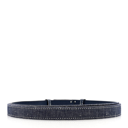 Hermes Epsom Denim Kelly Belt Bleu Indigo Blanc Bleu Navy 2 of 4