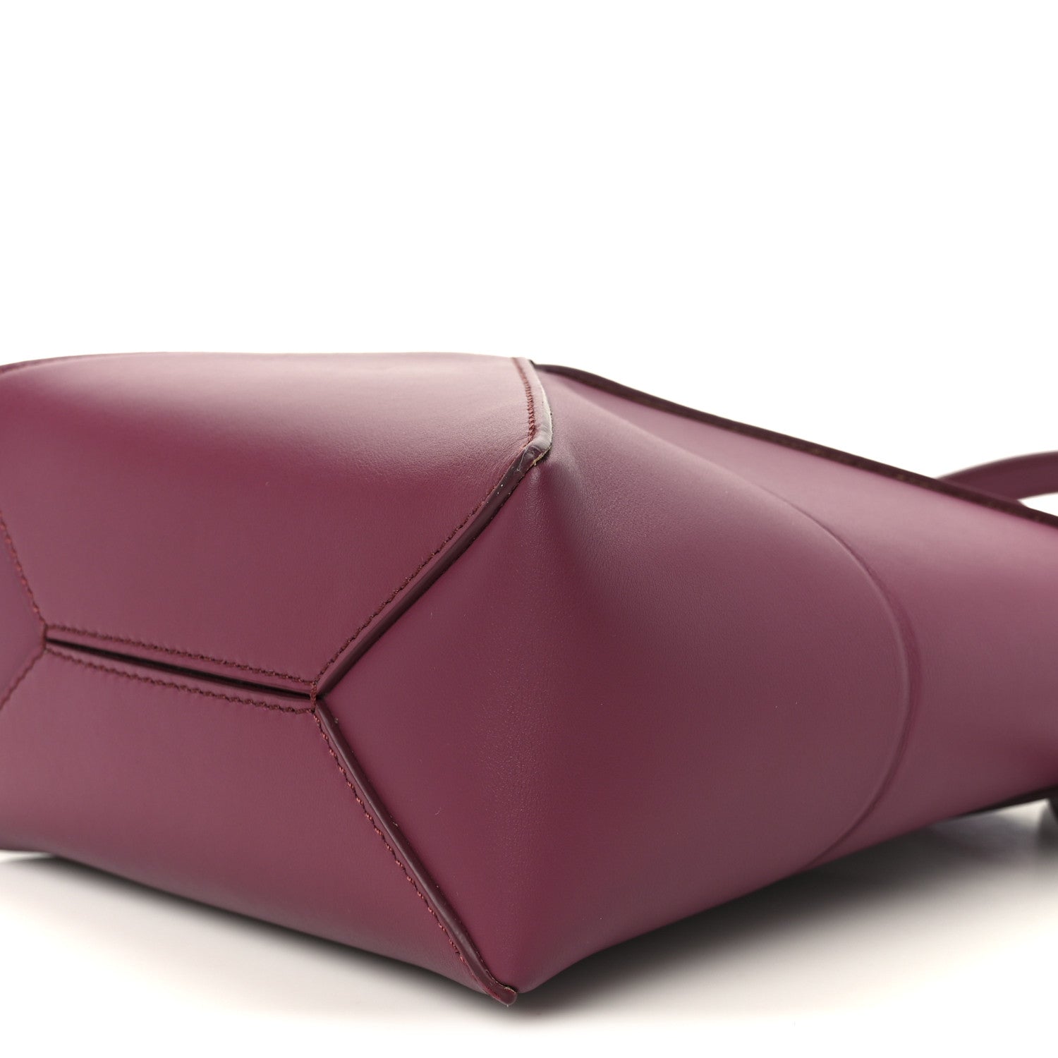 Loewe Shiny Calfskin Mini Puzzle Fold Tote Dark Burgundy 10 of 10