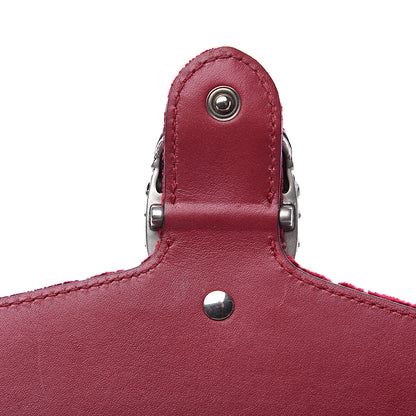 Gucci Velvet GG Monogram Mini Dionysus Chain Wallet Red Cipria 9 of 11