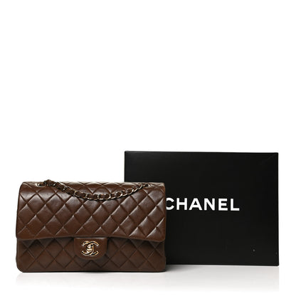 Chanel Lambskin Quilted Medium Double Flap Brown 13 of 13
