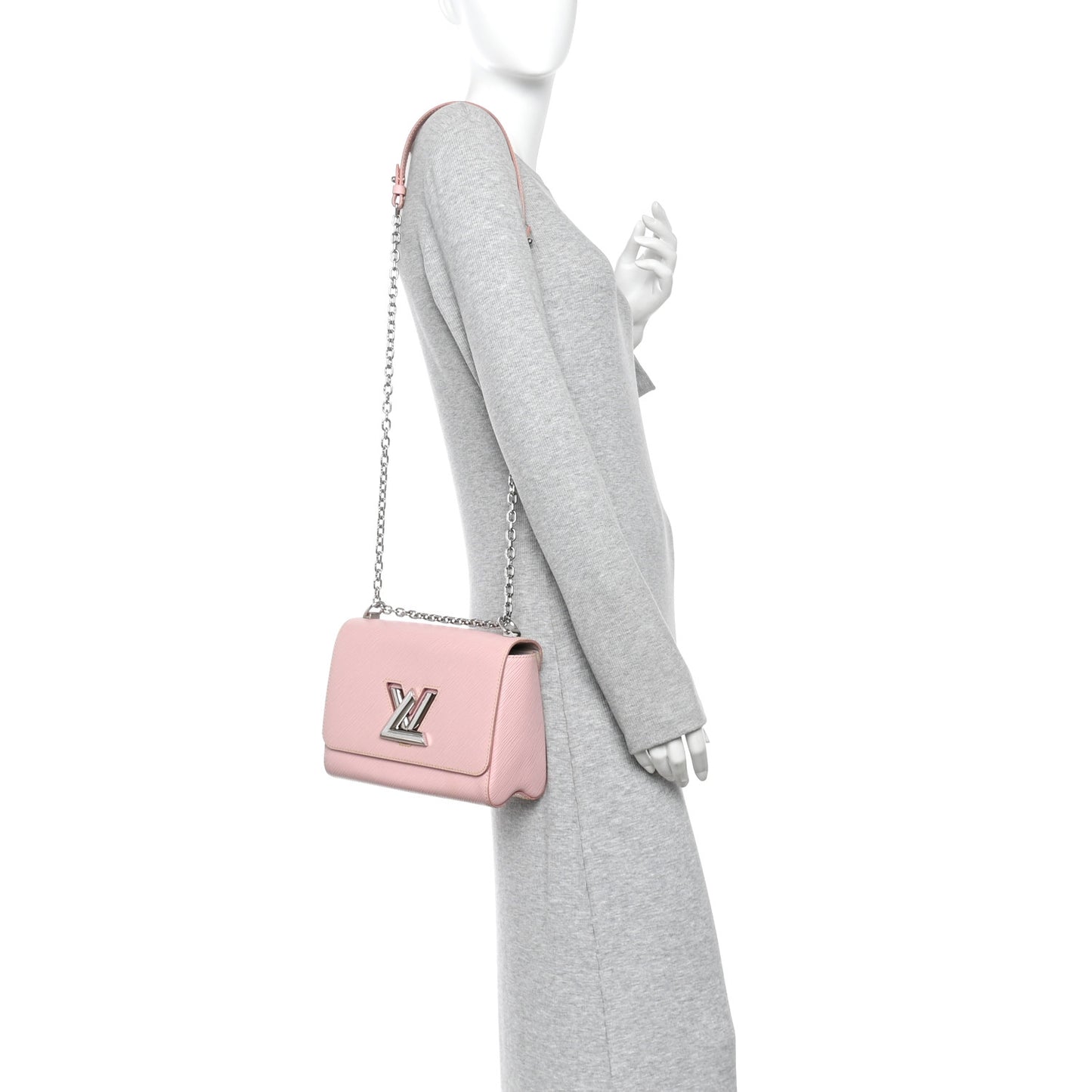 Epi Twist Shoulder Bag MM  Rose Ballerine