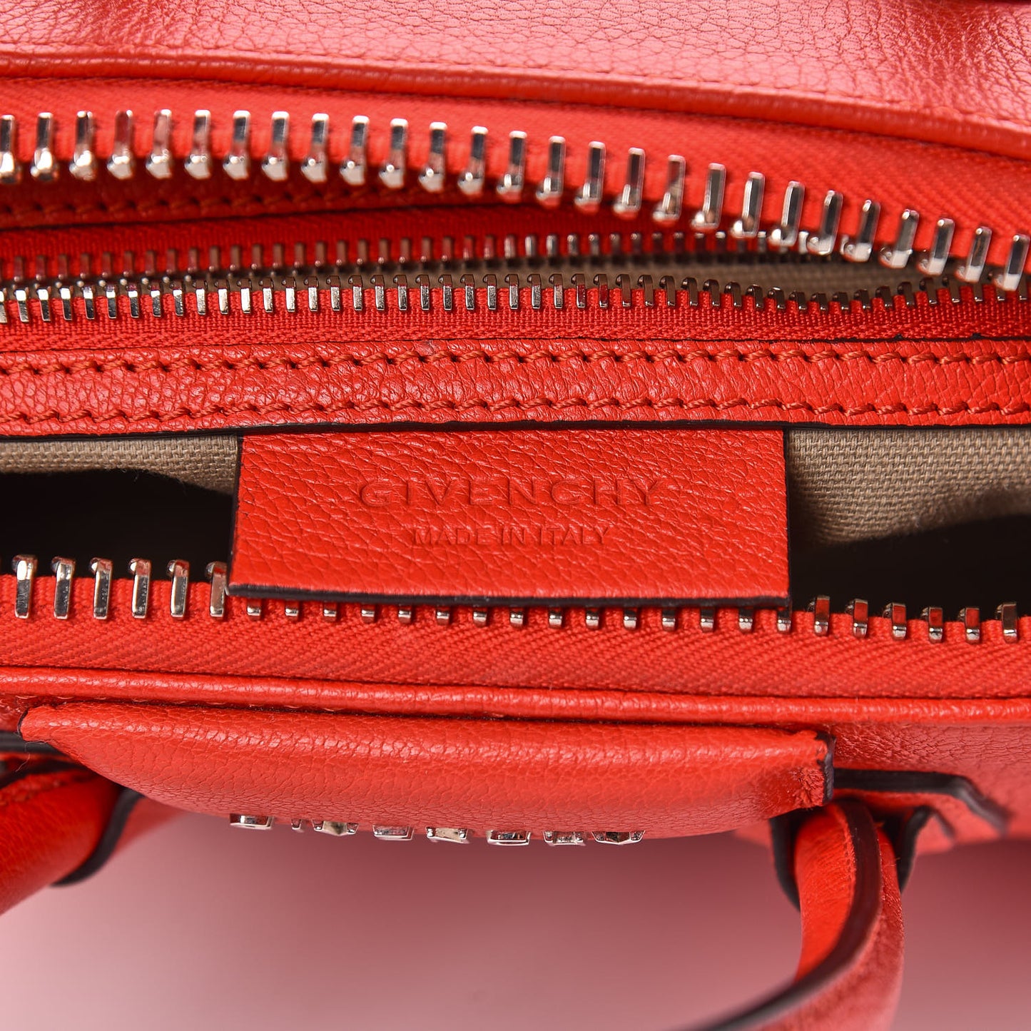 Sugar Goatskin Mini Antigona Pop Red