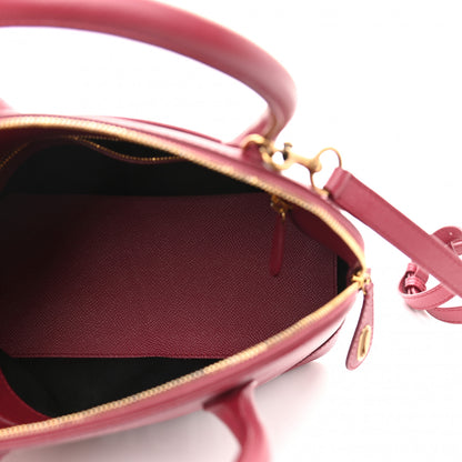 Balenciaga Signature Grained Calfskin Logo S Ville Top Handle Bag Rouge Grenat White 5 of 13