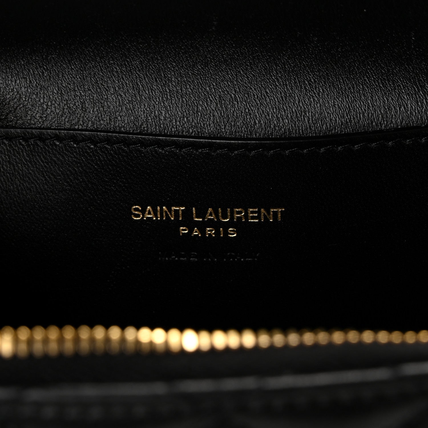 Saint Laurent Lambskin Quilted Mini Gaby Vanity Case Black 6 of 9