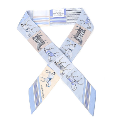 Hermes Silk Couvertures Nouvelles Twilly Menthe Ciel Marine Sable 1 of 5