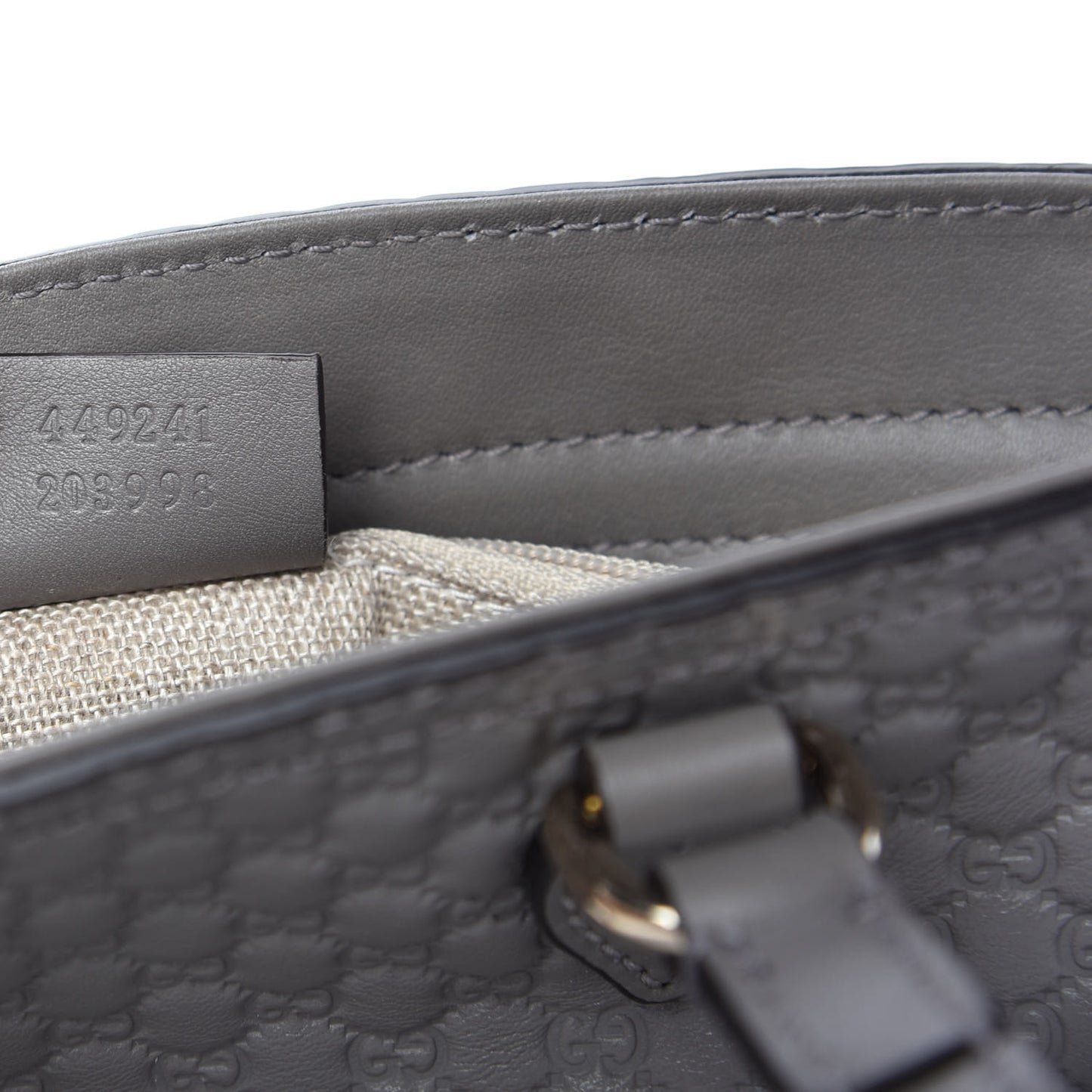 Microguccissima Small Bree Tote Graphite