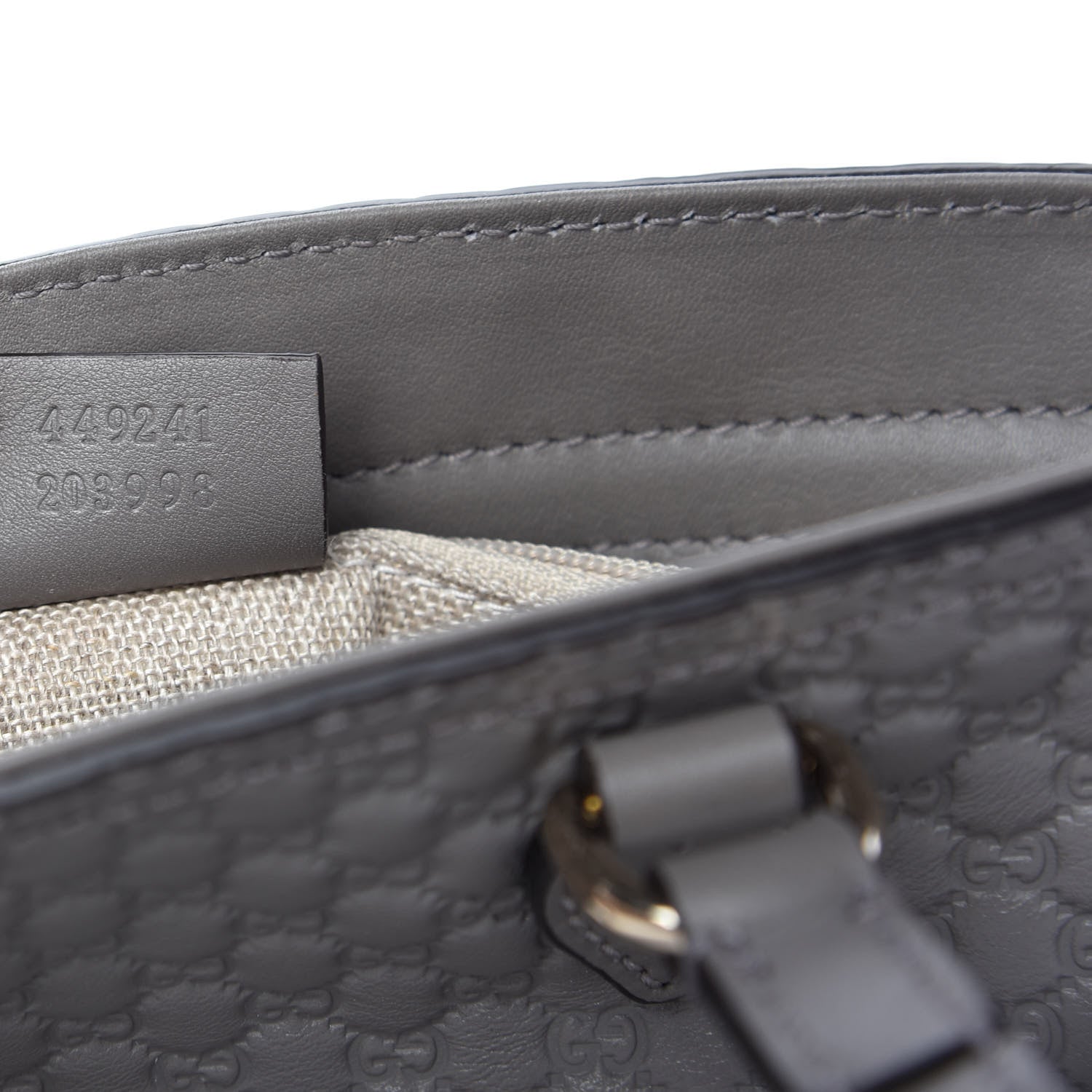 Gucci Microguccissima Small Bree Tote Graphite 9 of 10