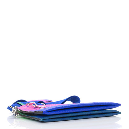 Louis Vuitton Taurillon Illusion Trio Pouch Bleu Rose 4 of 9