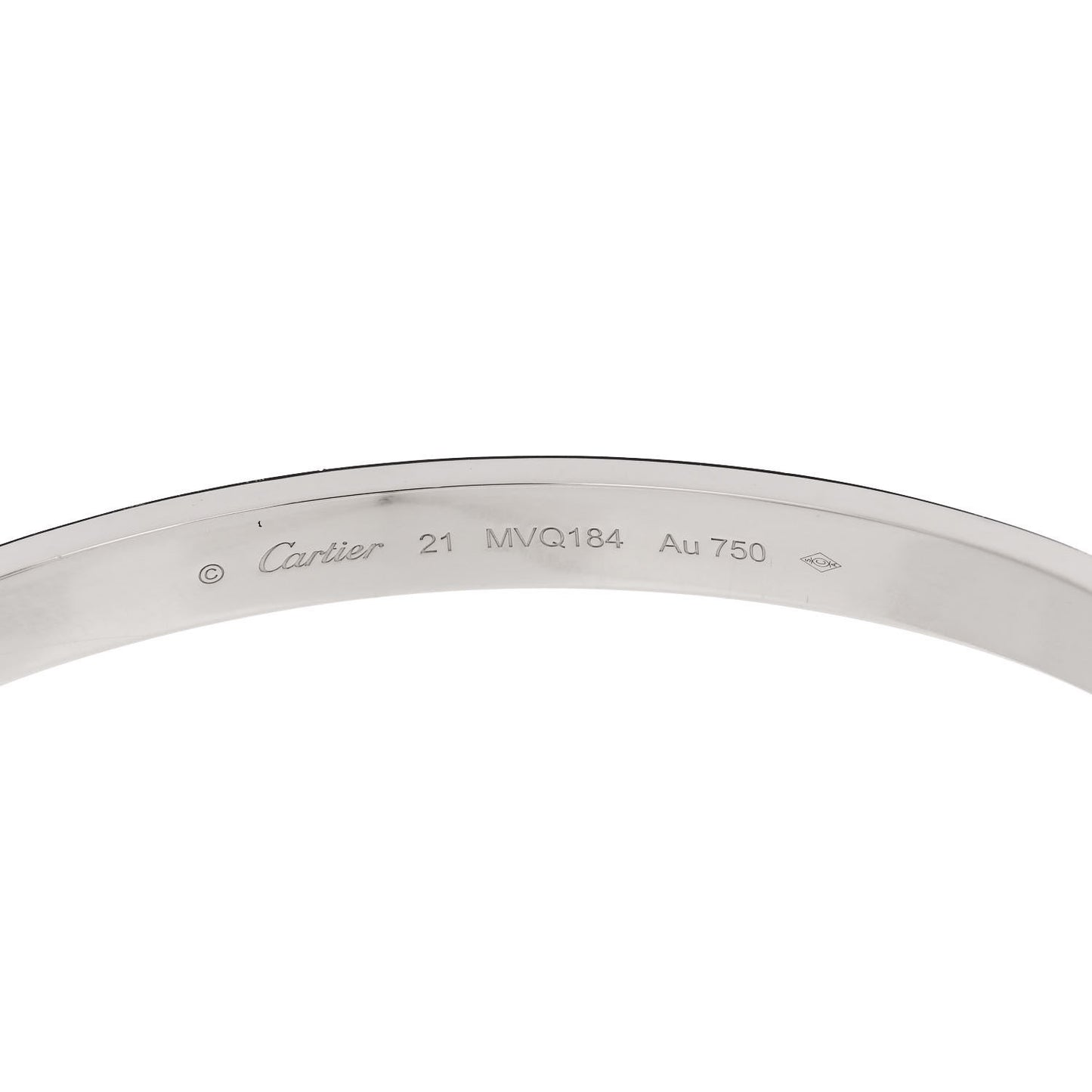 18K White Gold LOVE Bracelet 21
