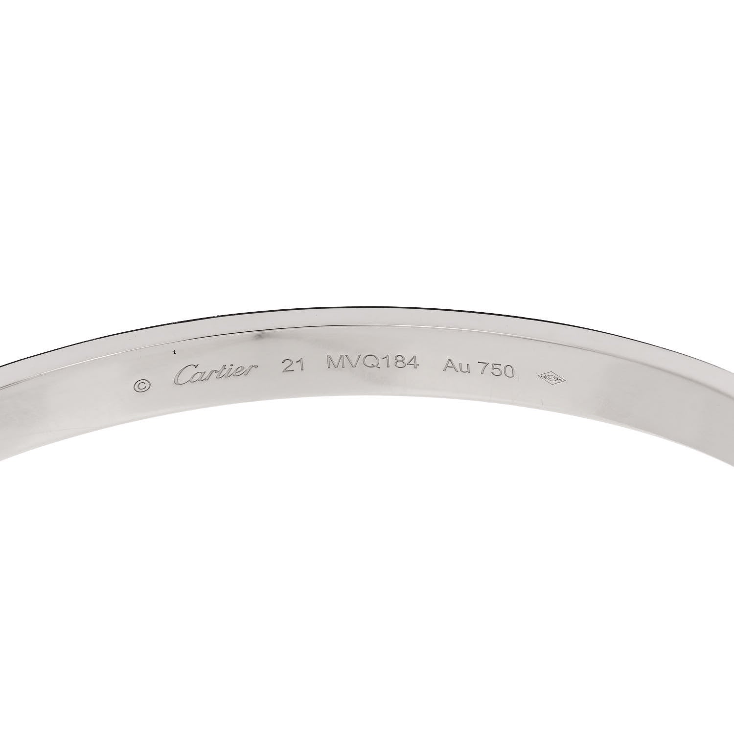 Cartier 18K White Gold LOVE Bracelet 21 6 of 9