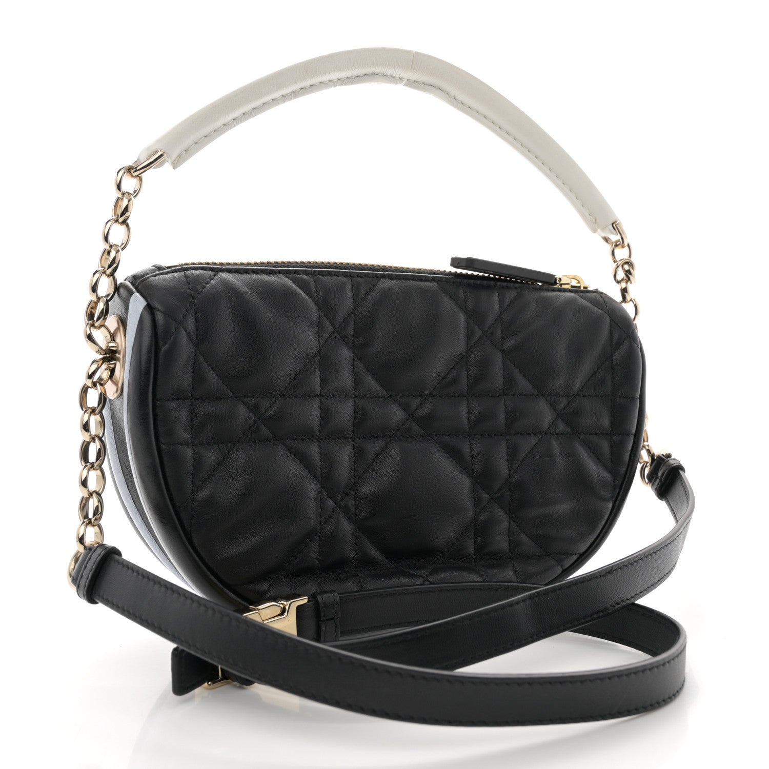 Christian Dior Lambskin Cannage Small Dior Vibe Hobo Bag Black 3 of 10