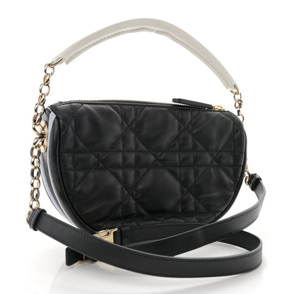 Christian Dior Lambskin Cannage Small Dior Vibe Hobo Bag Black 3 of 10