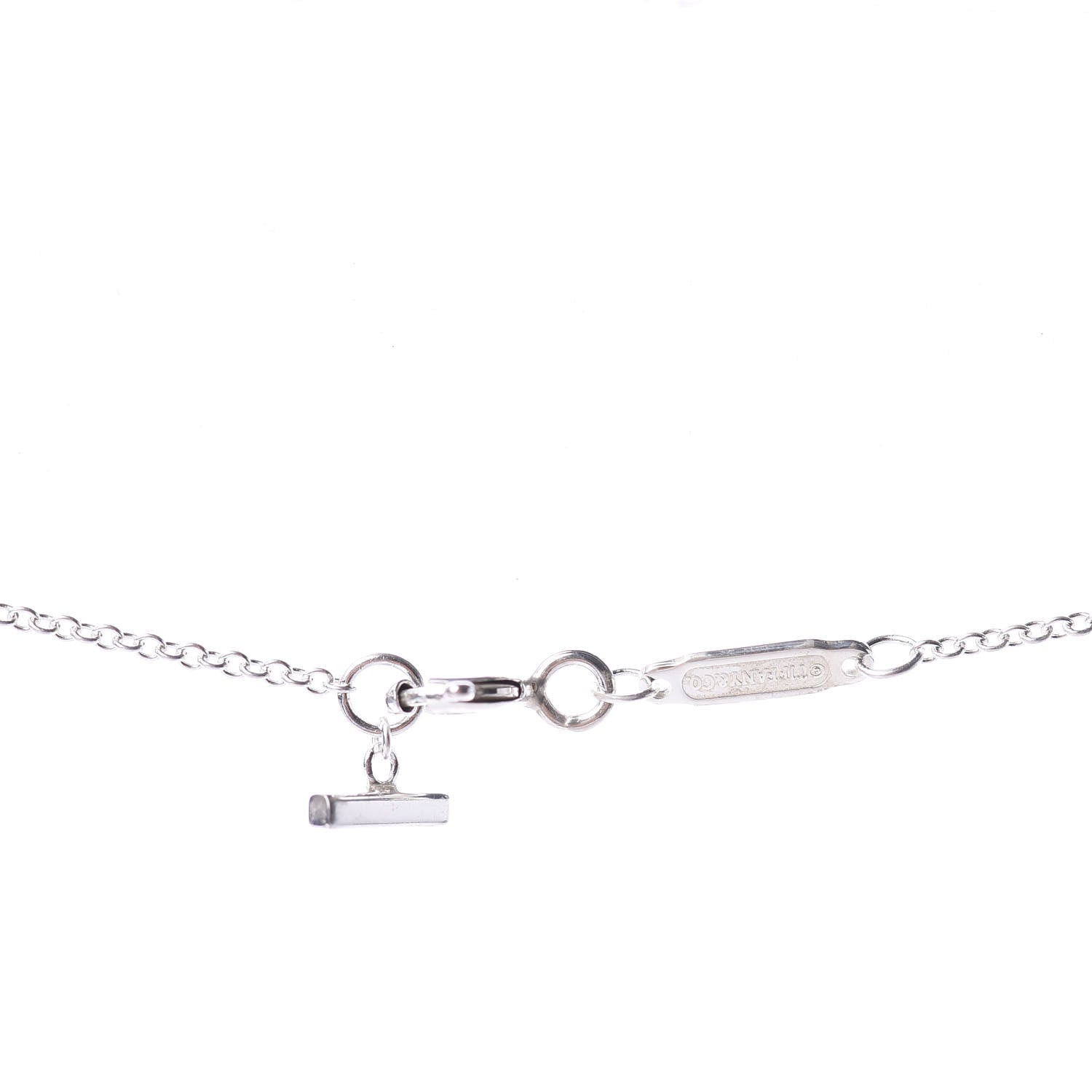 Tiffany Sterling Silver Large T Smile Pendant Necklace 4 of 4