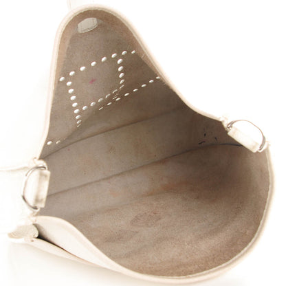 Hermes Taurillon Clemence Evelyne II GM White 7 of 20