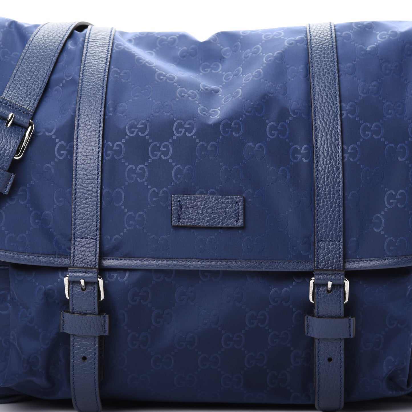 Nylon Monogram Double Buckle Flap Messenger Bag Tide