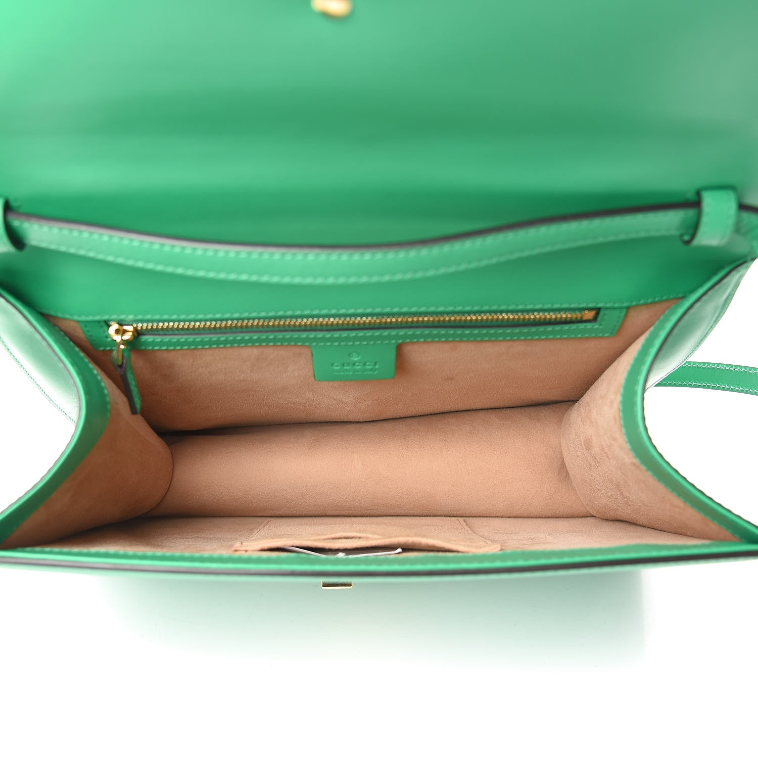 Gucci Vitello Fontanella Web Medium Sylvie Top Handle Bag Synthetic Green Garden 5 of 8