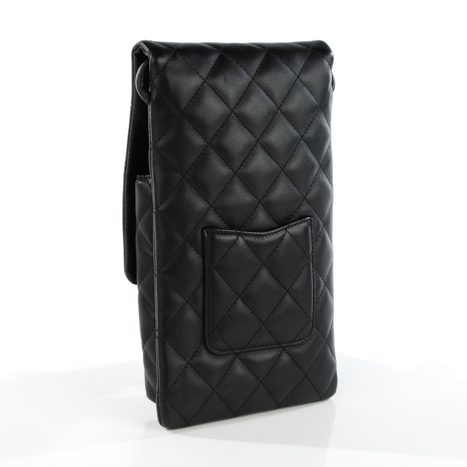 Chanel Calfskin Quilted Cambon Crossbody Messenger Black White 3 of 7