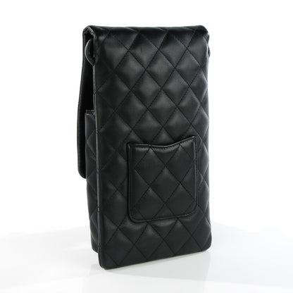 Chanel Calfskin Quilted Cambon Crossbody Messenger Black White 3 of 7