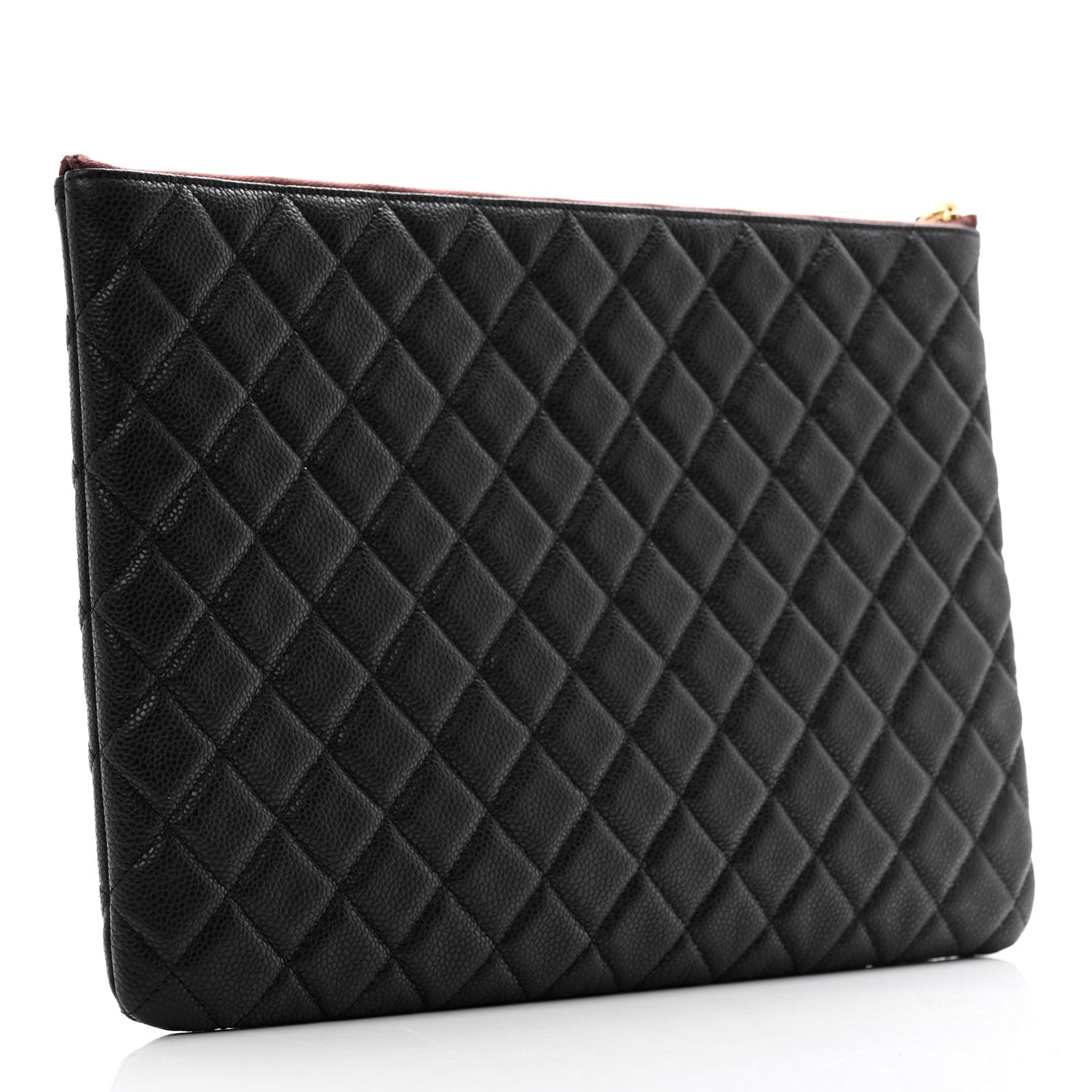 Chanel Caviar Quilted Large Cosmetic Case Black 3 of 8
