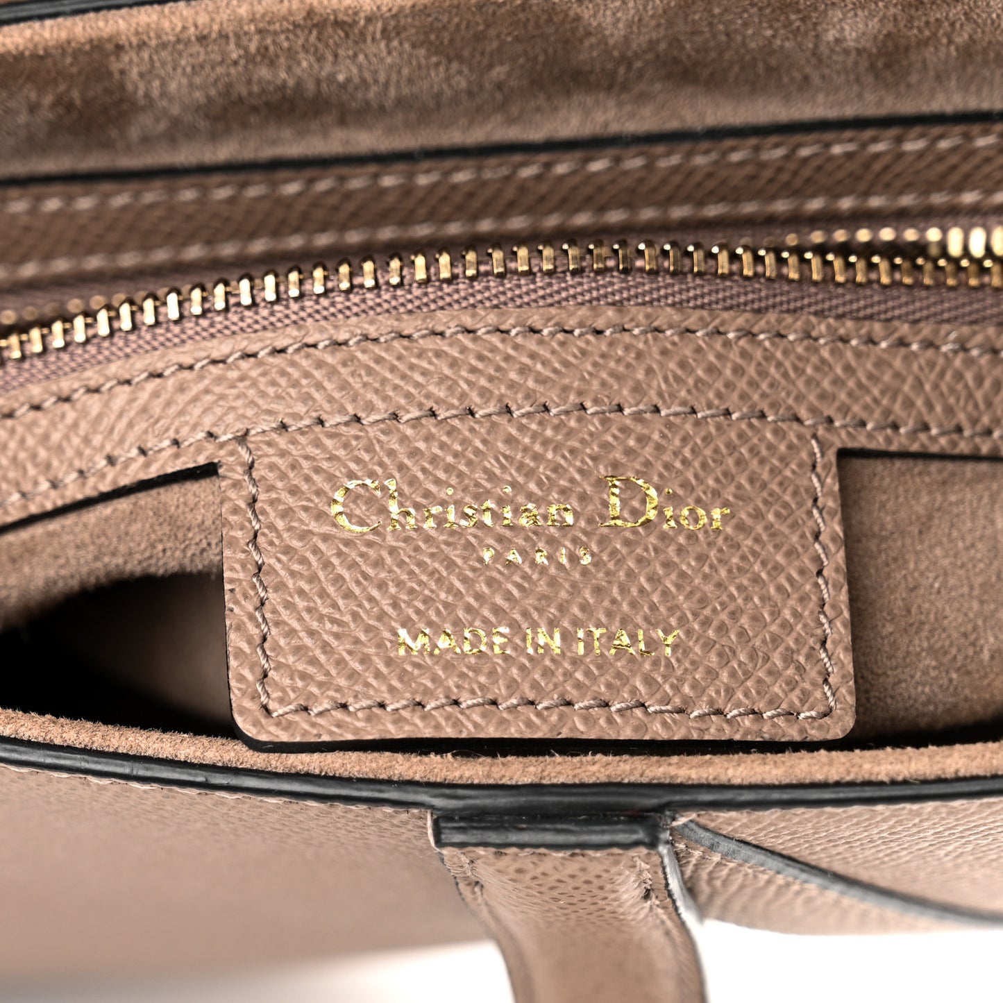 Grained Calfskin Saddle Bag Warm Taupe