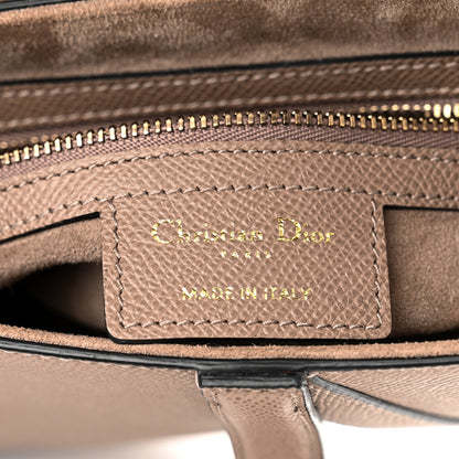Christian Dior Grained Calfskin Saddle Bag Warm Taupe 6 of 11