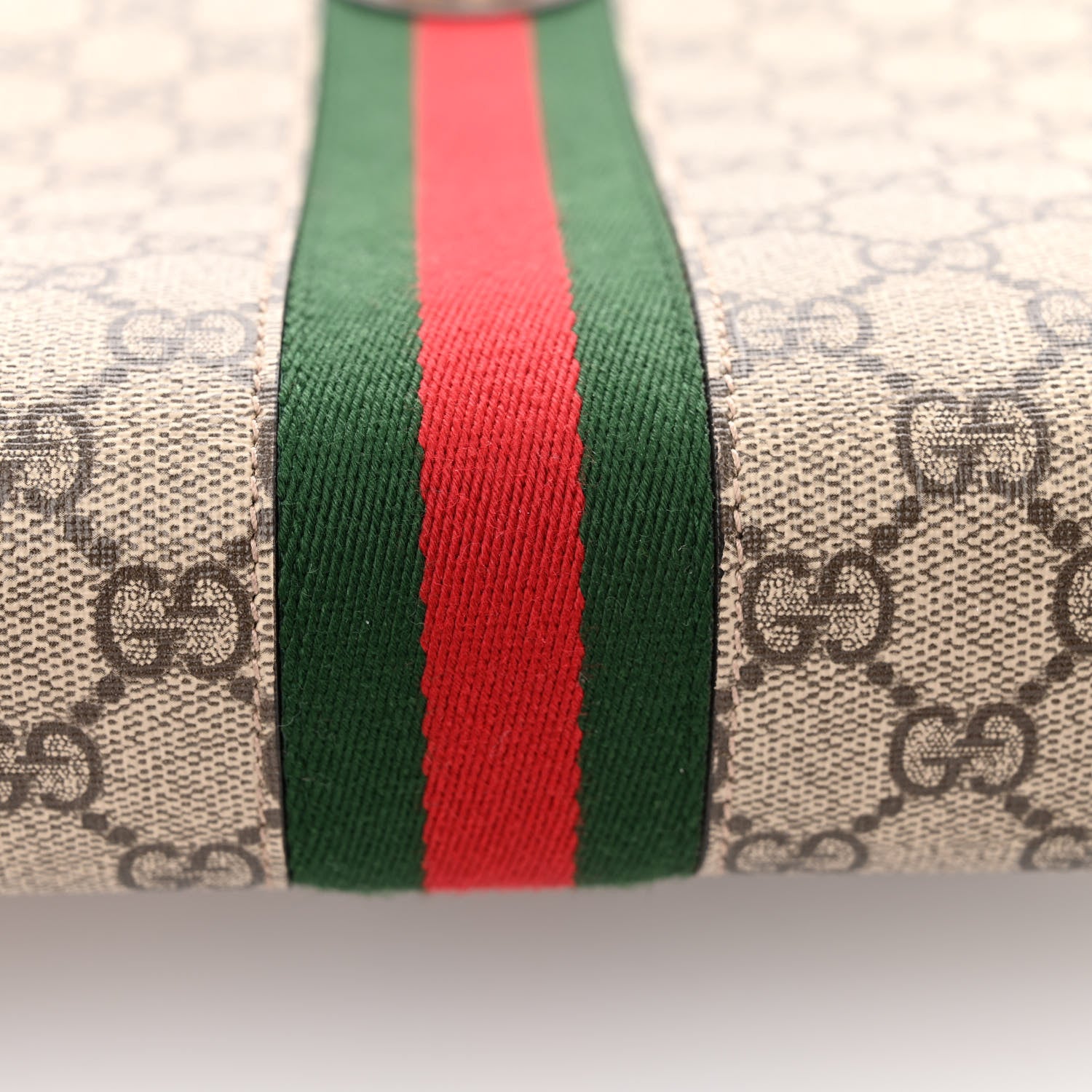 Gucci GG Supreme Monogram Web Ophidia Pouch Brown 9 of 10
