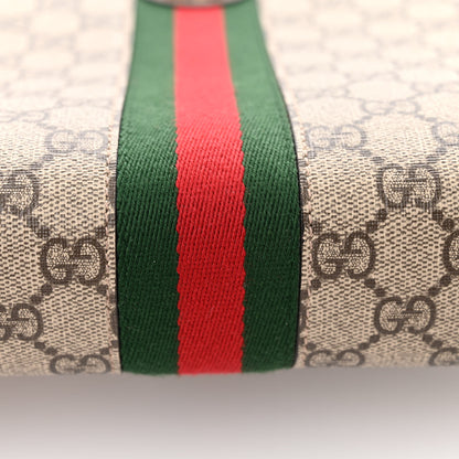 Gucci GG Supreme Monogram Web Ophidia Pouch Brown 9 of 10