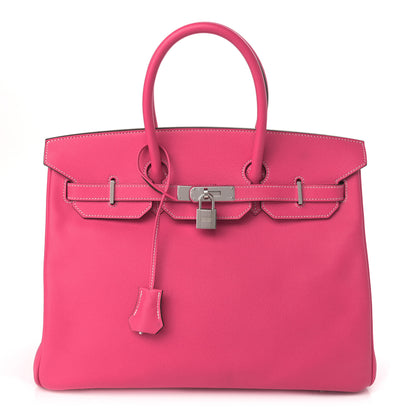Hermes Epsom Candy Birkin 35 Rose Tyrien Rubis 1 of 43