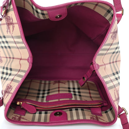 Burberry Haymarket Check Small Canterbury Tote Magenta 5 of 11