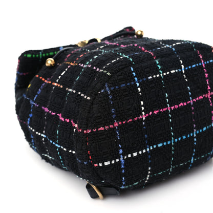 Chanel Tweed Quilted Chanel 19 Backpack Black Multicolor 9 of 10