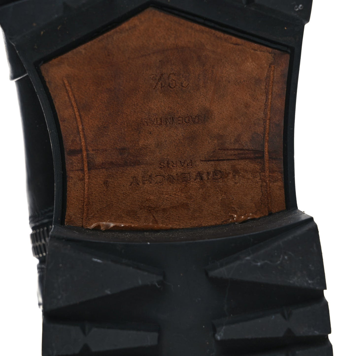 Calfskin Combat Boots 39.5 Black