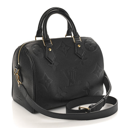 Louis Vuitton Empreinte Monogram Giant Speedy Bandouliere 25 Black 2 of 8