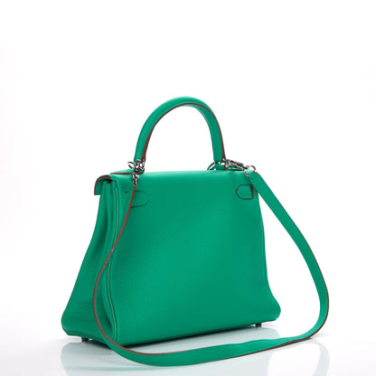 Hermes Taurillon Clemence Kelly Retourne 28 Menthe 4 of 28