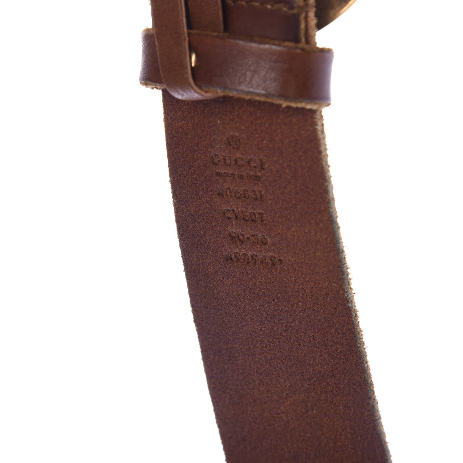 Gucci Faded Calfskin Double G 40mm Belt 90 36 Cuir 3 of 5