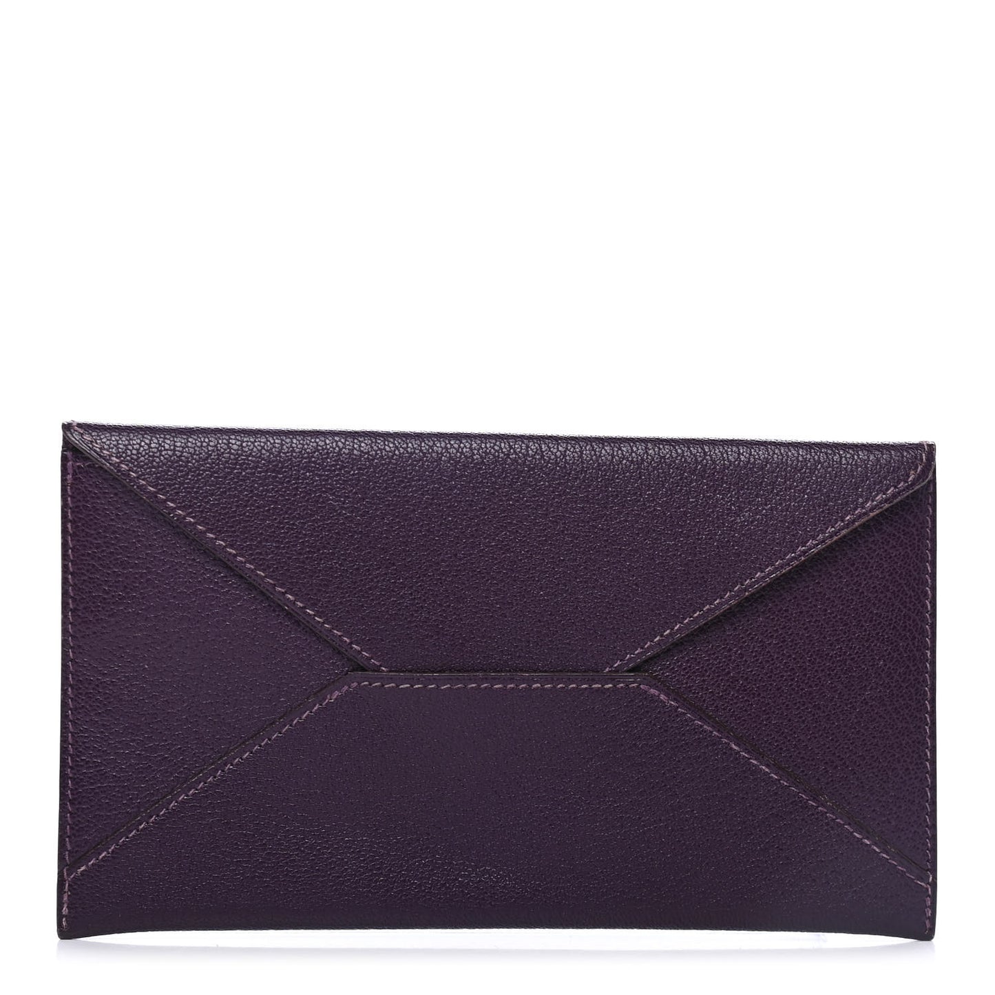 Chevre Mysore Envelope Pouch Raisin