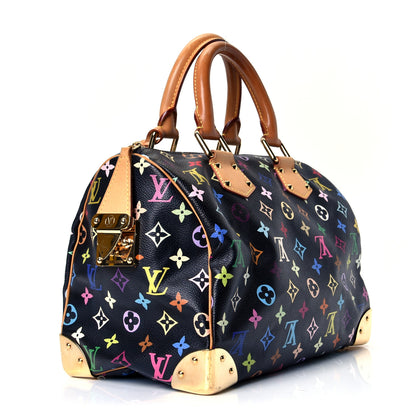 Louis Vuitton Monogram Multicolor Speedy 30 Black 2 of 4