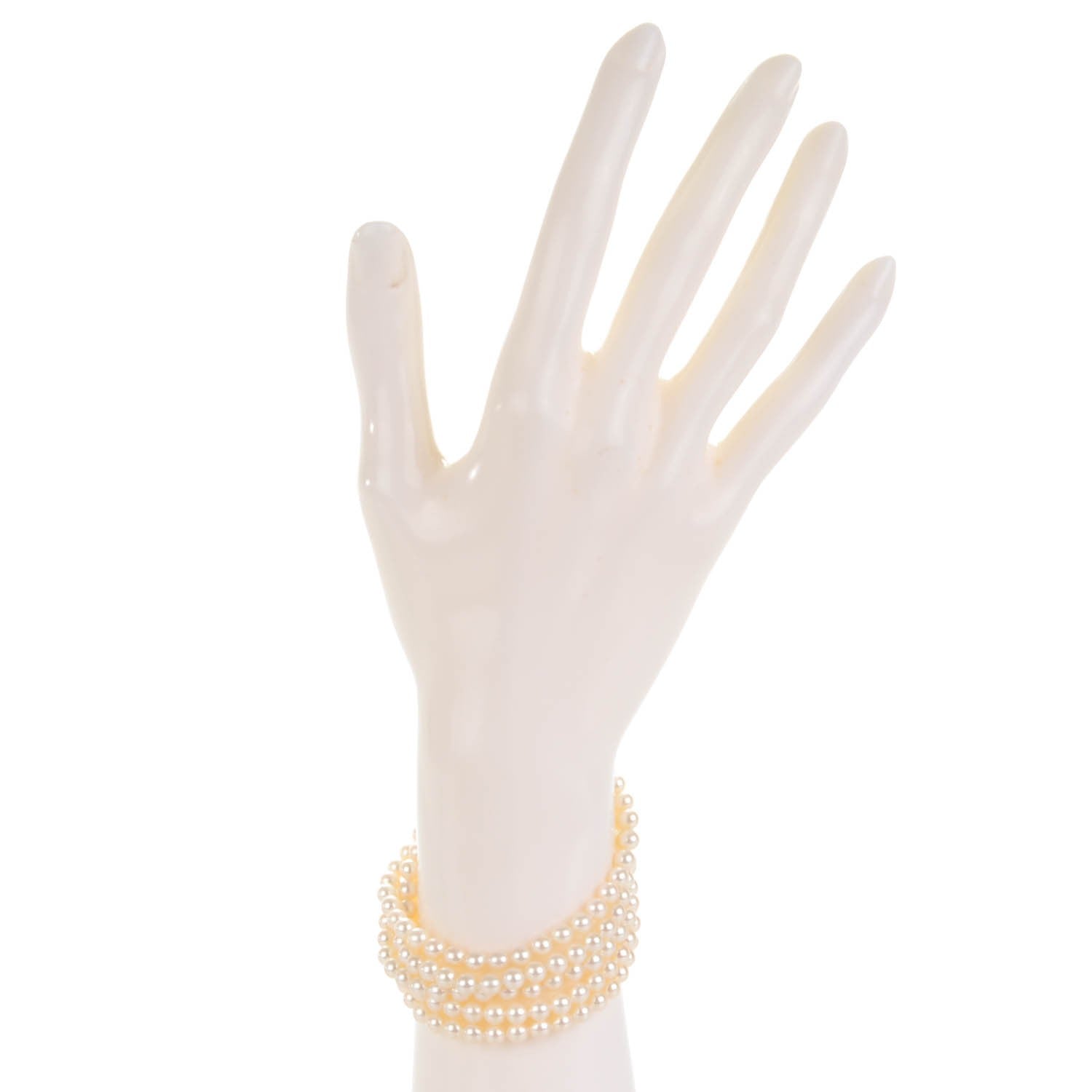 Tiffany Sterling Silver Pearl 4.5mm Ziegfeld 5 Strand Bracelet 2 of 6