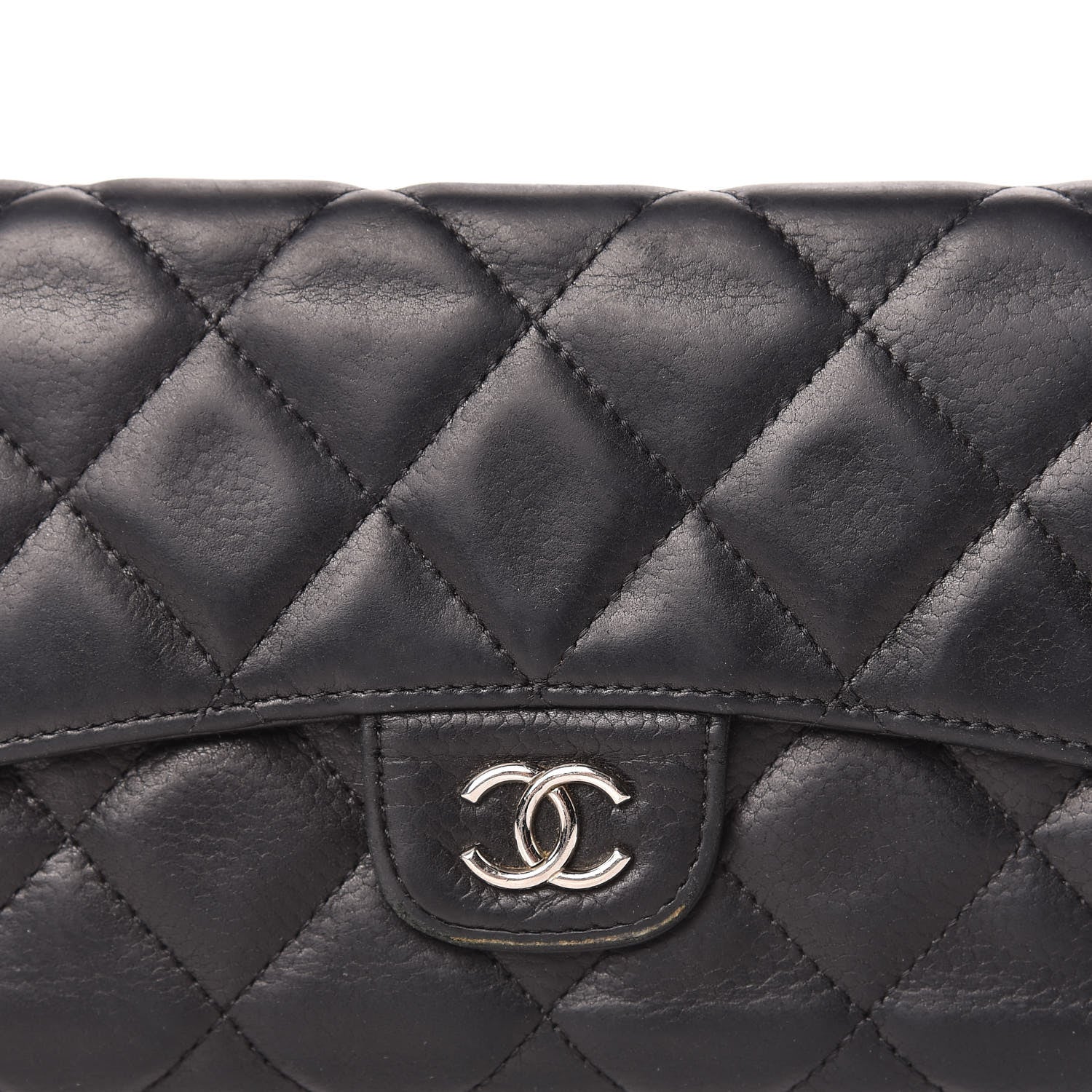 Chanel Caviar Quilted Large Gusset Flap Wallet Black 11 of 11