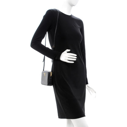 Prada Saffiano Small Camera Crossbody Bag Black 2 of 8
