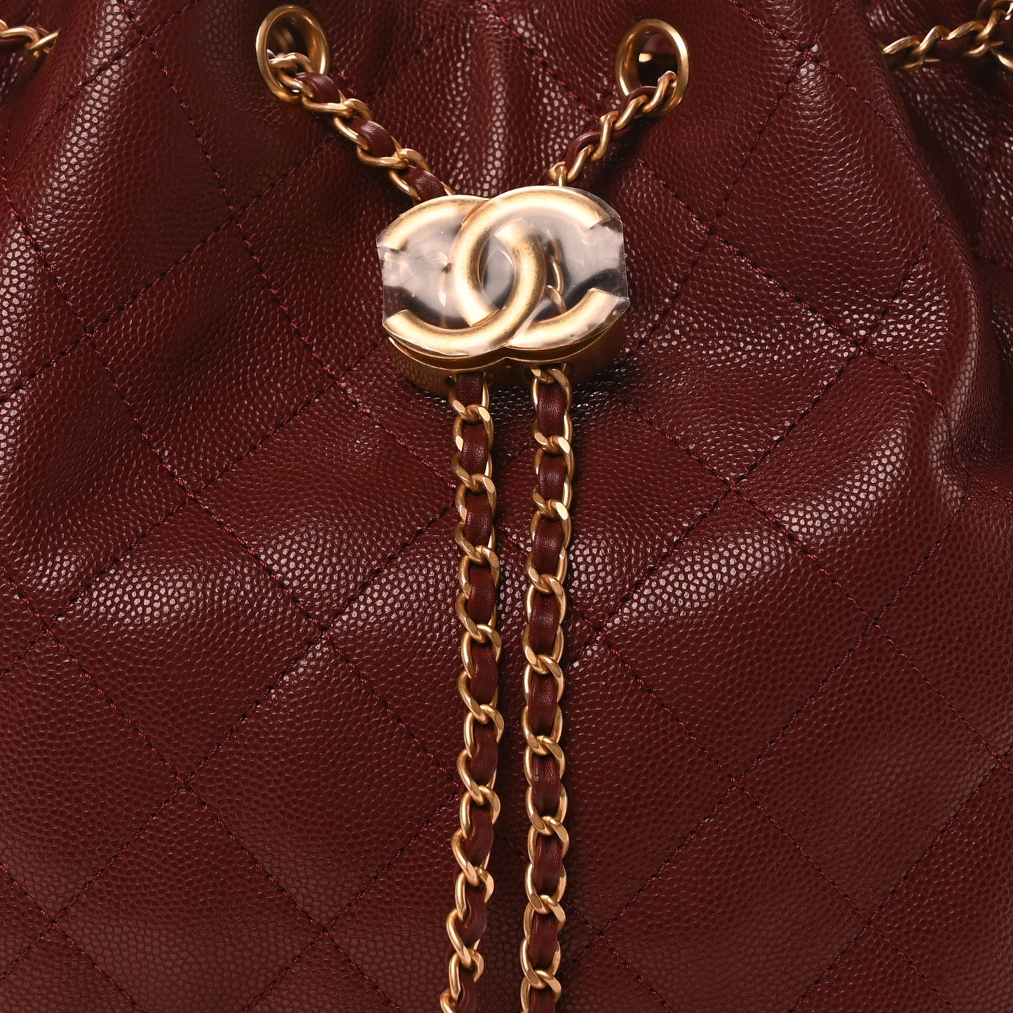 Caviar Quilted Medium Chanel 25 Handbag Burgundy