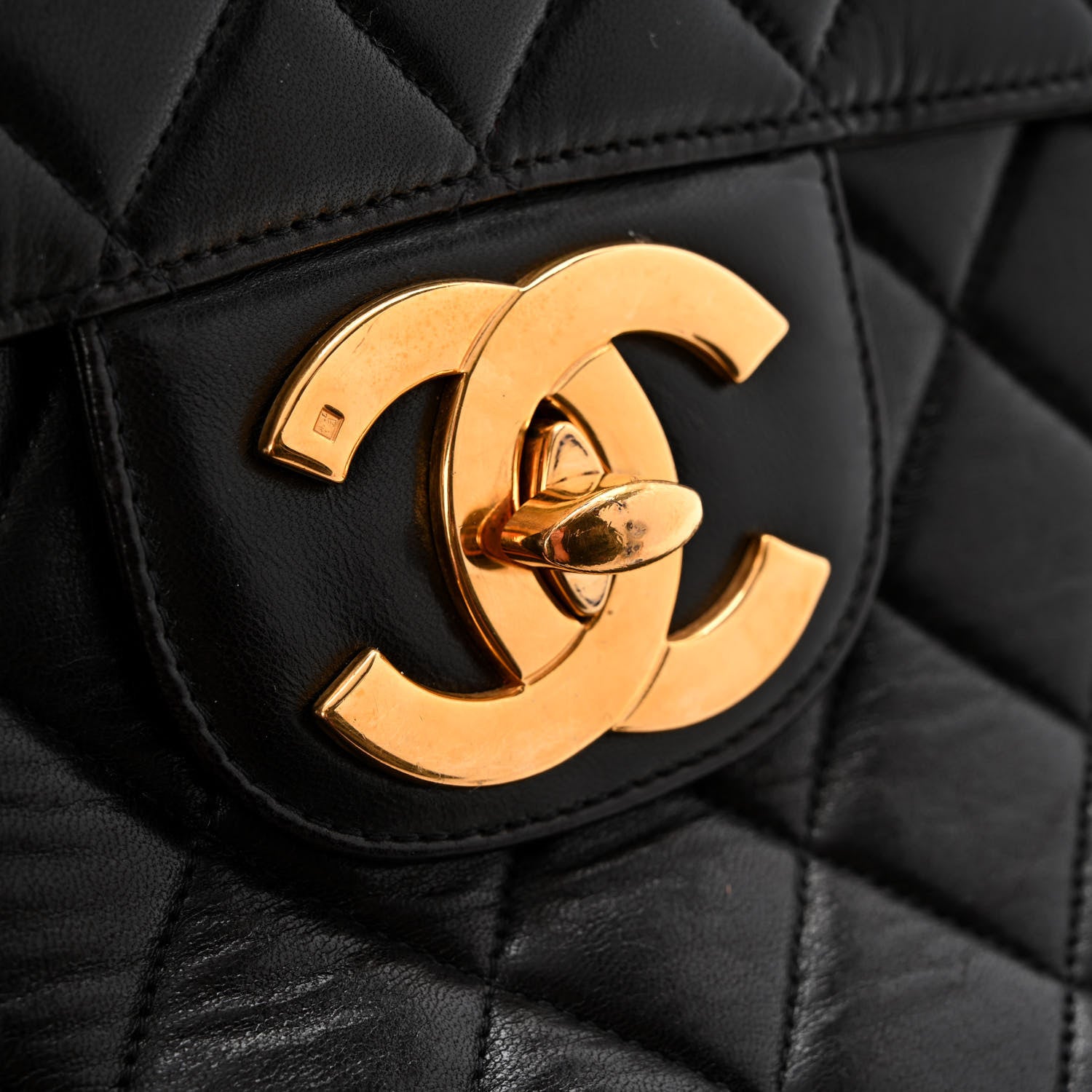 Chanel Lambskin Quilted XL Jumbo Single Flap Black 16 of 16