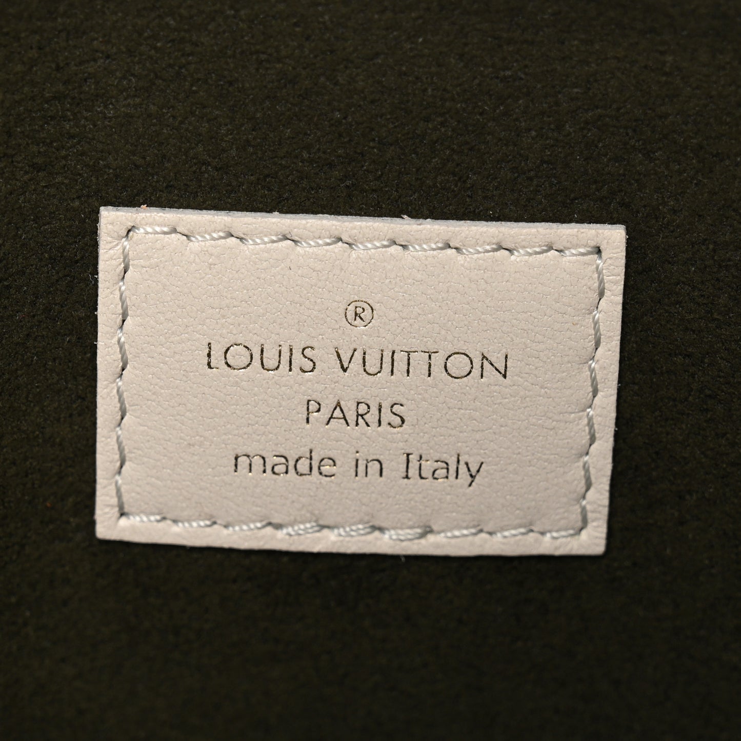 Lambskin Embossed Monogram Coussin PM Cream