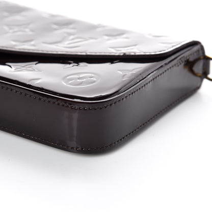 Louis Vuitton Vernis Pochette Felicie Chain Wallet Amarante 6 of 8