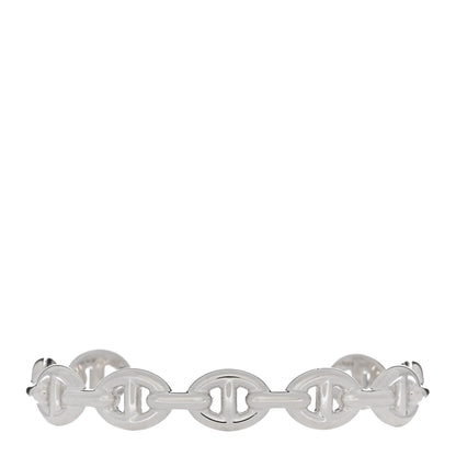 Hermes Sterling Silver MM Chaine d'Ancre Enchainee Cuff Bracelet SH 1 of 3