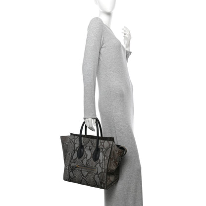 Celine Snakeskin Mini Luggage Grey 2 of 11