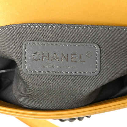 Chanel Velvet Quilted Small Boy Flap Yellow 6 of 9