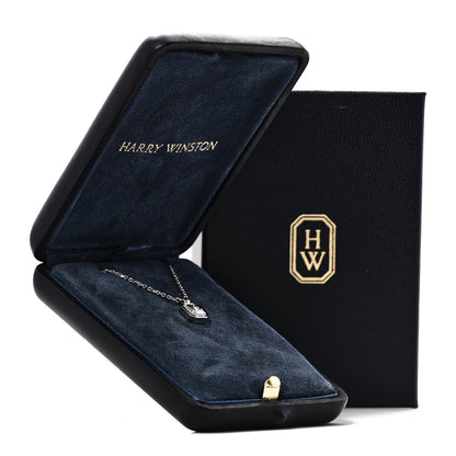 Harry Winston Platinum Diamond Ruby HW Logo Pendant Necklace 6 of 6