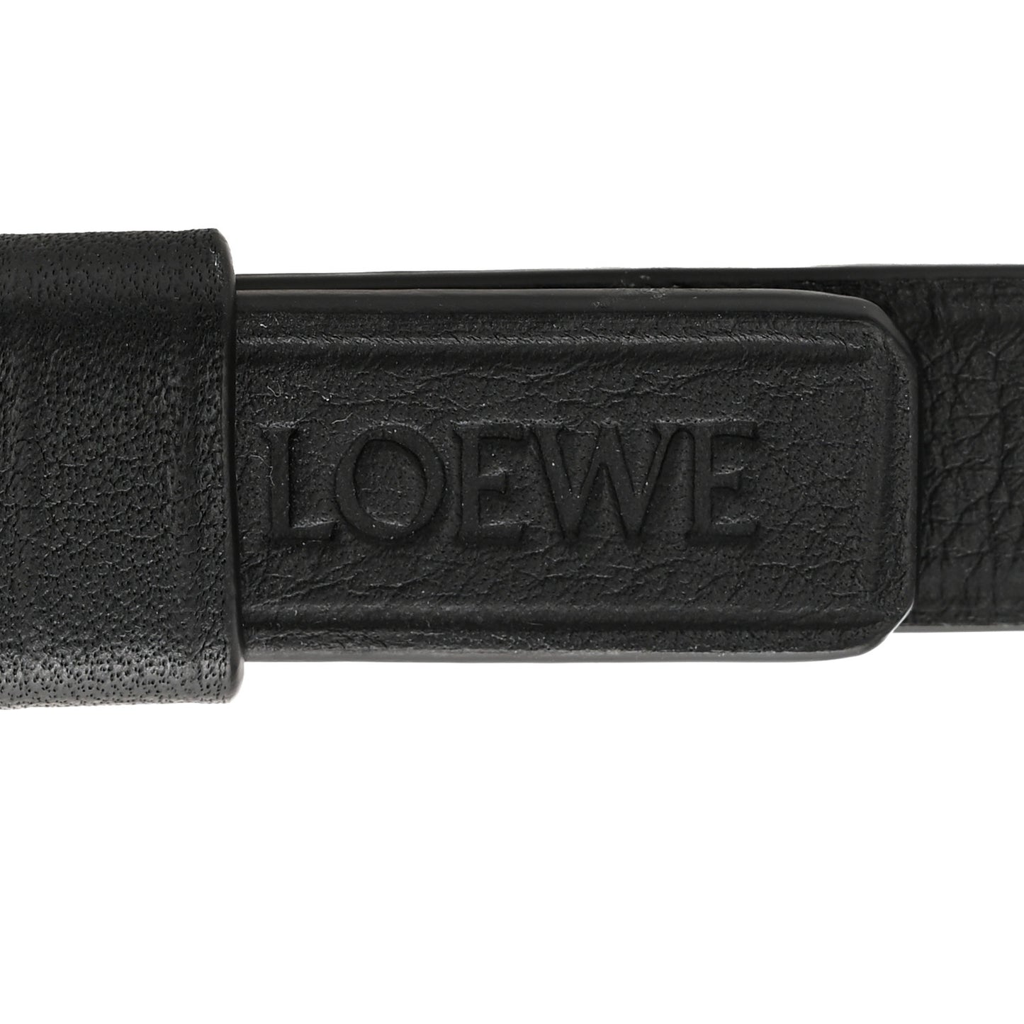 Calfskin Spiral Woven Short Strap Black