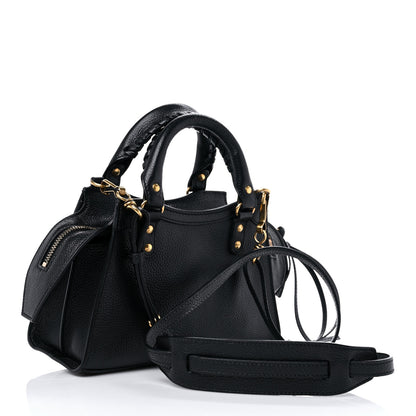 Balenciaga Grained Calfskin Neo Classic Gold Hardware Mini City Black 3 of 7
