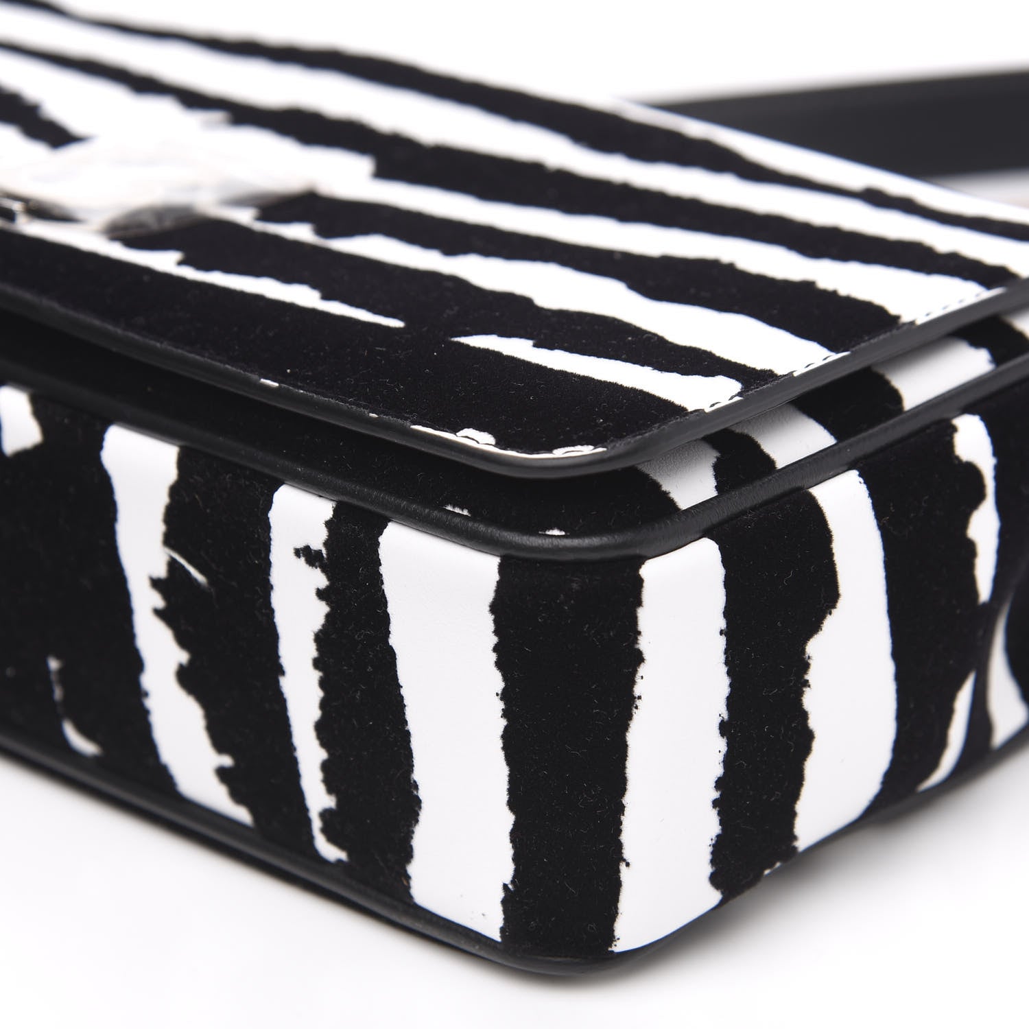 Burberry Calfskin Zebra Print Lola Bag Black White 8 of 8